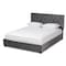 Baxton Studio Caronia Grey Velvet 2-Drawer King Size Platform Storage Bed 161-10216 - alternate 1